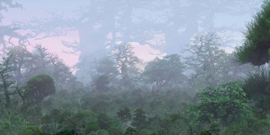 3D güzel manzaranın gösterimi