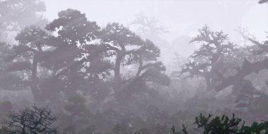 3D güzel manzaranın gösterimi