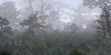 3D güzel manzaranın gösterimi