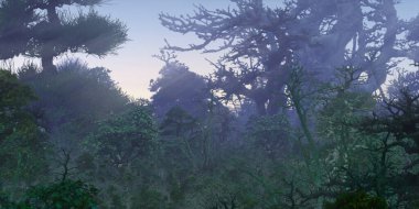 3D güzel manzaranın gösterimi