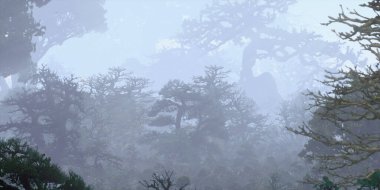 3D güzel manzaranın gösterimi