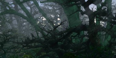 3D güzel manzaranın gösterimi