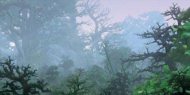 3D güzel manzaranın gösterimi