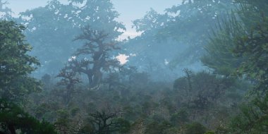 3D güzel manzaranın gösterimi