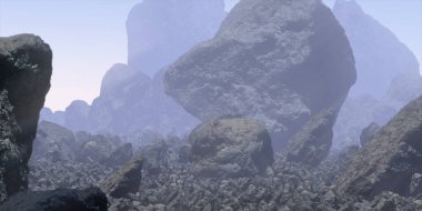 3D güzel manzaranın gösterimi