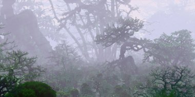 3D güzel manzaranın gösterimi