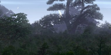 3D güzel manzaranın gösterimi