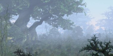 3D güzel manzaranın gösterimi