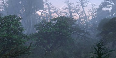 3D güzel manzaranın gösterimi