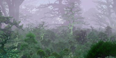 3D güzel manzaranın gösterimi