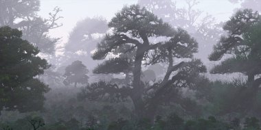 3D güzel manzaranın gösterimi