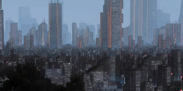 Современный Городской Пейзаж Небоскребами Зданиями — стоковое фото