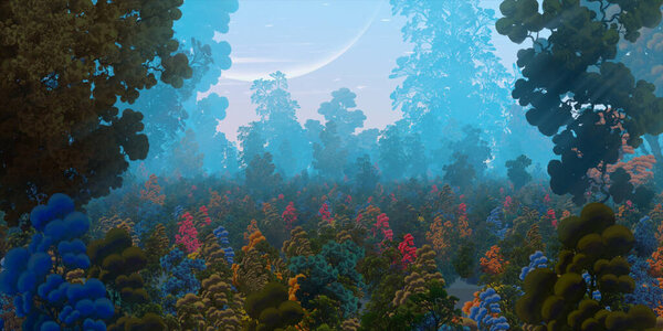 3d rendered illustration of beautiful landscape