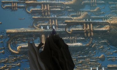 Farklı mimariye sahip soyut arkaplan