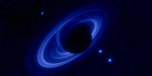 Ciemna Czarna Dziura Kosmosie Obiekt Astronomiczny Cyfrowa Koncepcja Sztuki Ilustracja — Zdjęcie stockowe