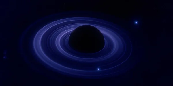 Agujero Negro Oscuro Espacio Objeto Astronómico Ilustración Arte Conceptual Digital — Foto de Stock