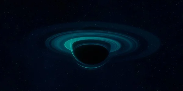 Dark Black Hole Space Astronomical Object Digital Concept Art Illustration — Stock Photo, Image
