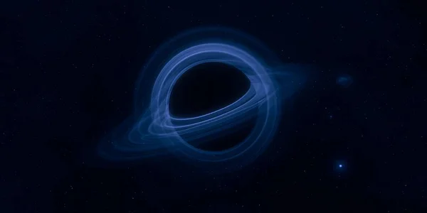 Agujero Negro Oscuro Espacio Objeto Astronómico Ilustración Arte Conceptual Digital —  Fotos de Stock