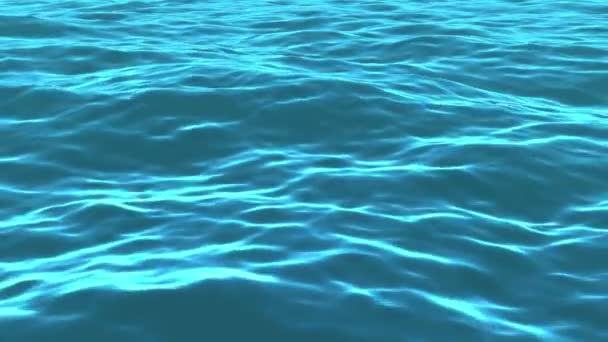 Ozeanoberfläche hd Schleife Wasser Hintergrund — Stockvideo