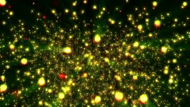 Loopable Motion Arrière-plan Rising brillant particules d'or 