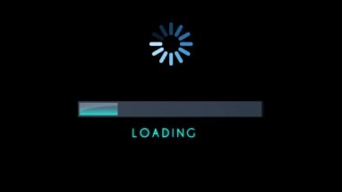 Yükleme ekranı Bar mavi