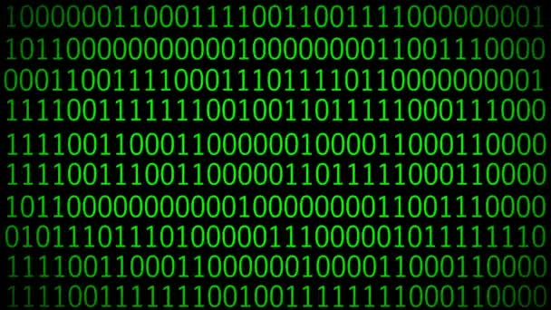 Digitale Code op het computerscherm. Technische achtergrond — Stockvideo