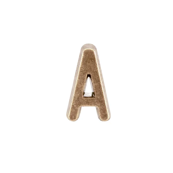 Bronzen letter A — Stockfoto