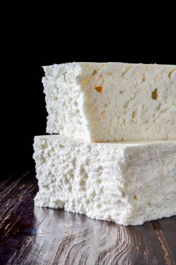 Tayland lateks yatağının kesit dokusunun yakınlaştırılması