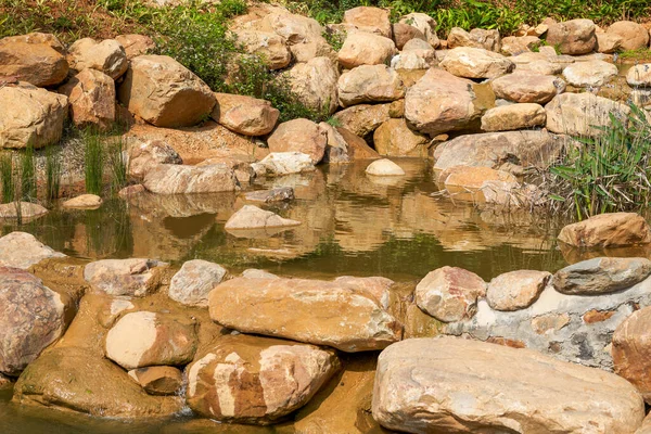 Rivers, streams and springs made of stones — Stock Image Rivers Streams Springs Made Stones Stock Image