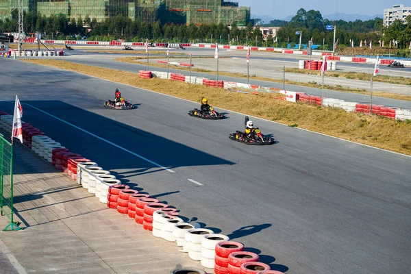 Carreras Karts Pista Profesional — Foto de Stock