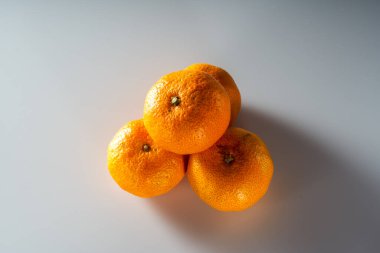 Dört Kanton şeker portakalı beyaza yakın plan