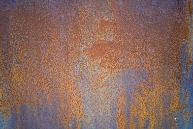 Paslı demir bir arka plan tahtası.