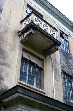 Shamian, Guangzhou, Çin 'de Avrupa tarzı retro binalar ve batı mimarisi