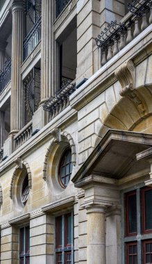 Shamian, Guangzhou, Çin 'de Avrupa tarzı retro binalar ve batı mimarisi