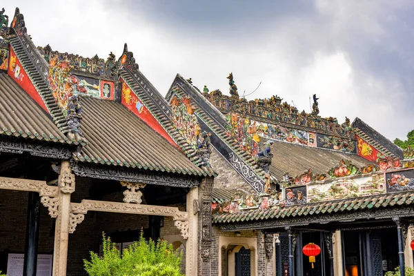 Chen Clan Ahnenhaus Guangzhou China Das Exquisit Geschnitzte Dach Lingnan — Stockfoto
