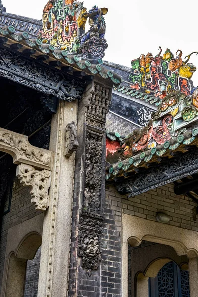Chen Clan Ahnenhaus Guangzhou China Das Exquisit Geschnitzte Dach Lingnan — Stockfoto