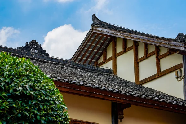 Chinês Tradicional Retro Casas Madeira Edifícios Torres — Fotografia de Stock