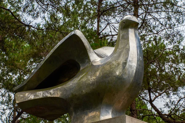 Friedenstaube Und Märtyrer Statue Auf Dem Märtyrer Friedhof Von Nanning — Stockfoto