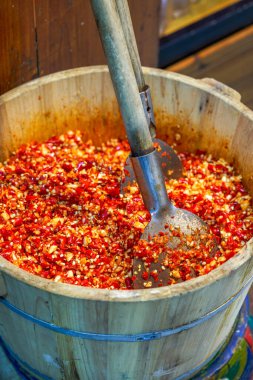 Çin Guangxi Klasik Baharat El Baskılı Sarımsak Sosu