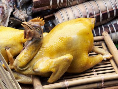 Bobai usulü haşlanmış tavuk, Guangxi, Çin 'den sağlıklı bir yemek..