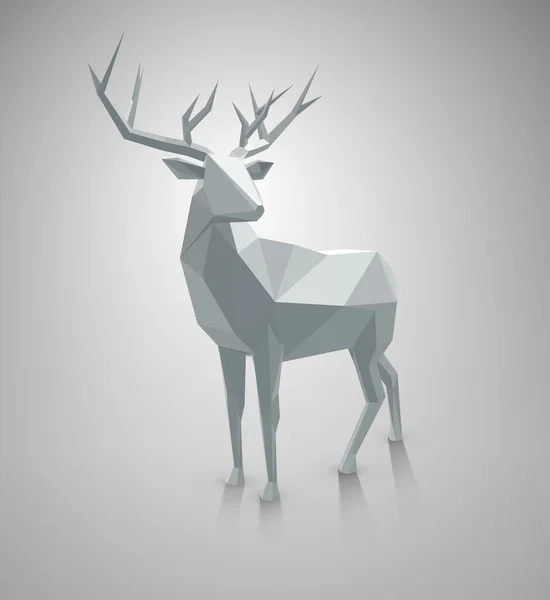 Polygonal vektor Stag — Stock vektor