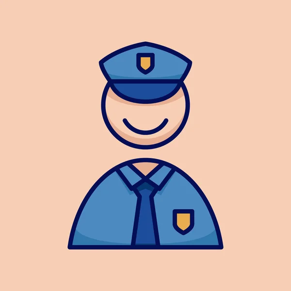 Icône Des Policiers Simple Minimaliste Dans Style Illustration Vectorielle Graphique — Image vectorielle