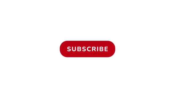 Subscribe Button Looping Zoom Animation Subscribe Bell Notification Button Clicked — Stock Video