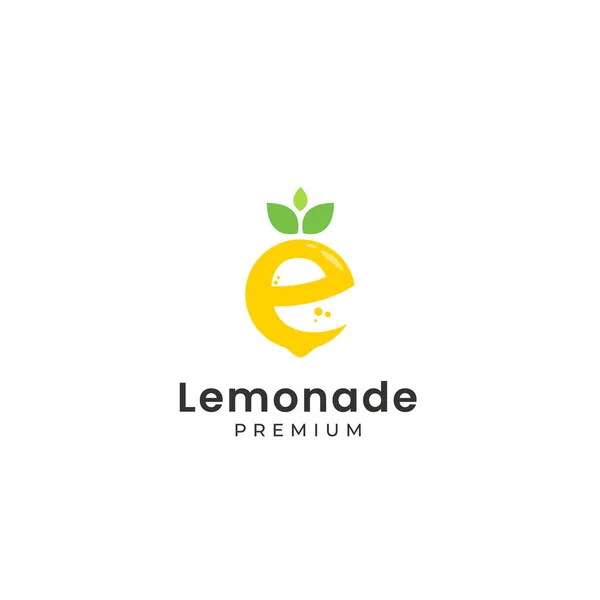 Buchstabe Zitrone Limonade Orange Frucht Logo Symbol Symbol — Stockvektor