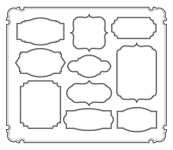 Set of frames border design