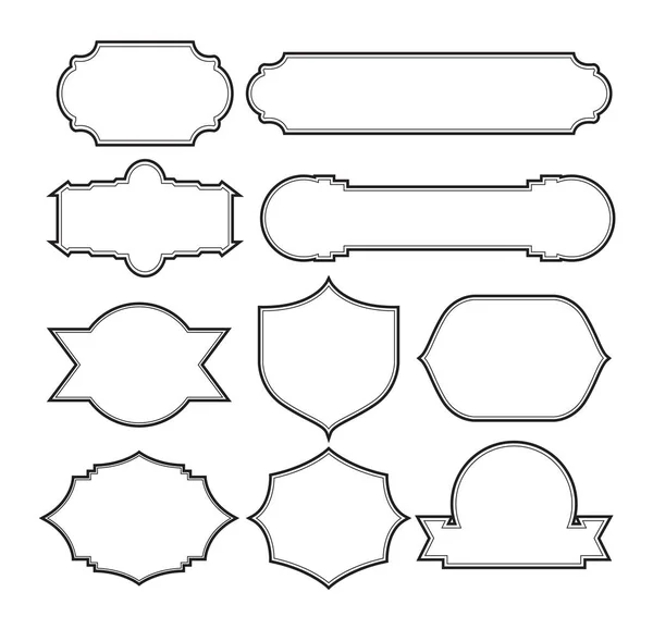 Набор Рамок Граница Дизайна Винтажные — стоковый вектор