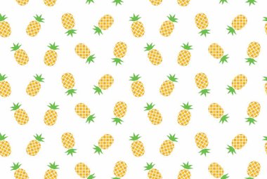 Şirin ananas desenli vektör