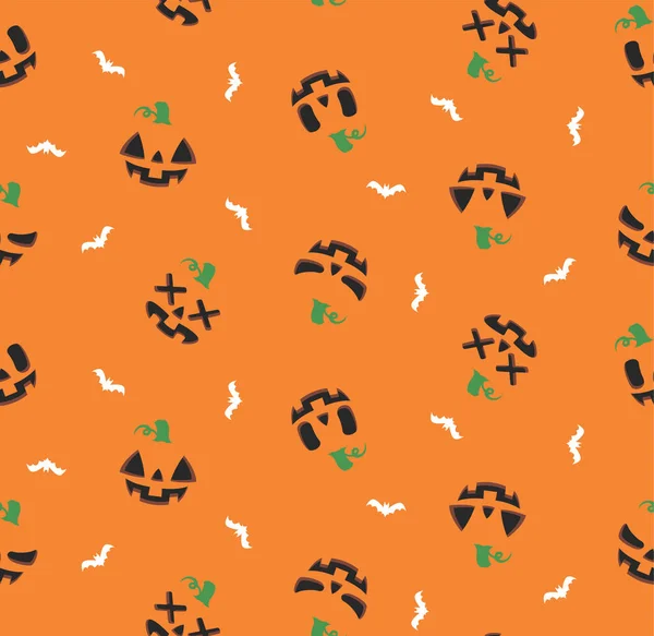 Halloween Pumpkins Orange Pattern Vector — 图库矢量图片