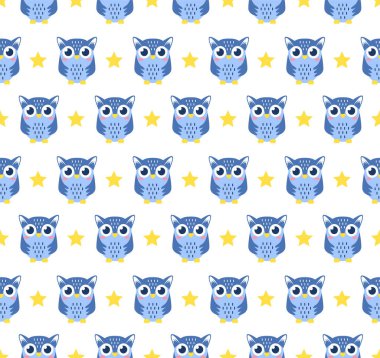 Yıldız çizim desenli güzel baykuş