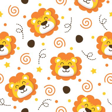 Küçük aslan desenli çizim